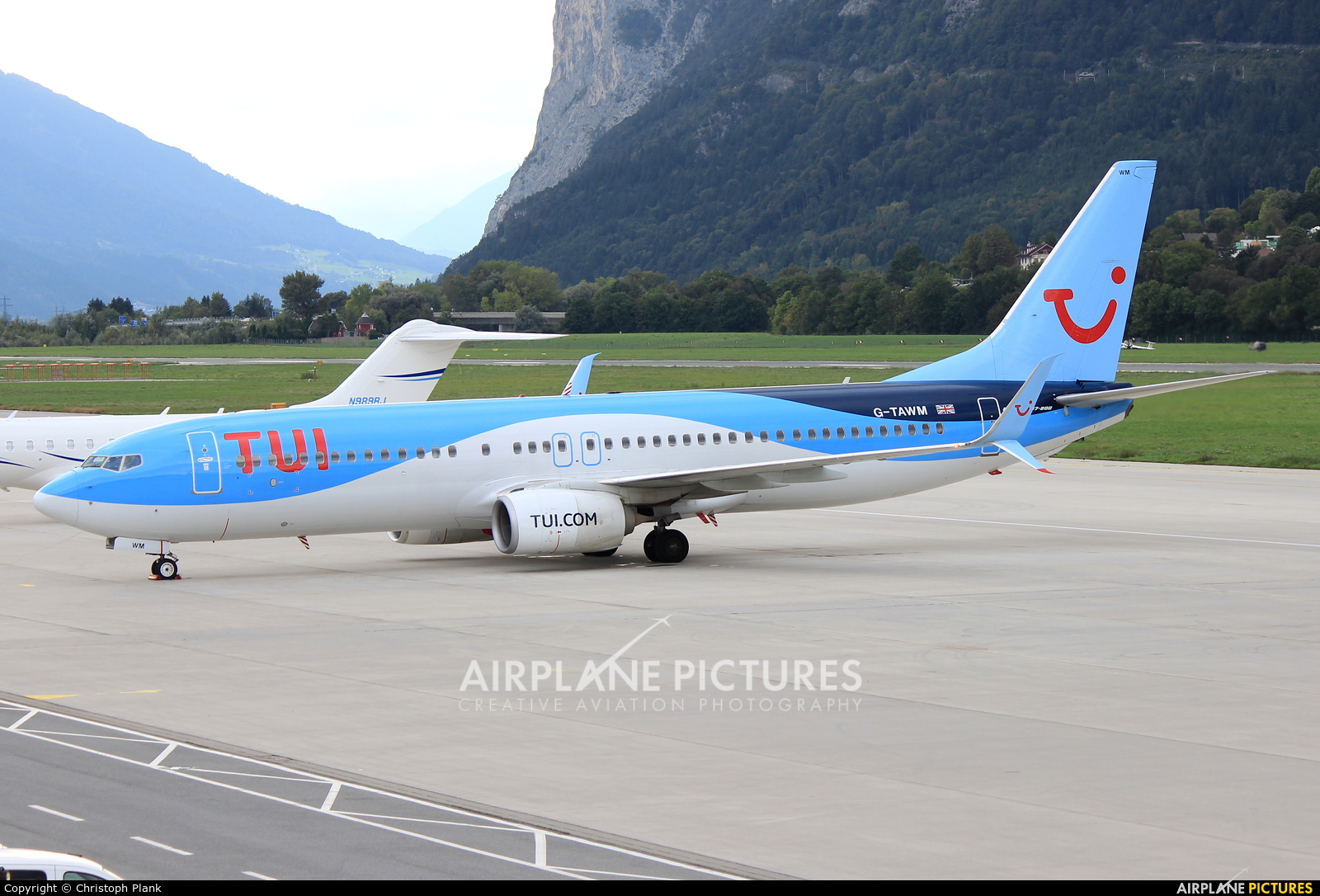 TUI Airways G-TAWM aircraft at Innsbruck