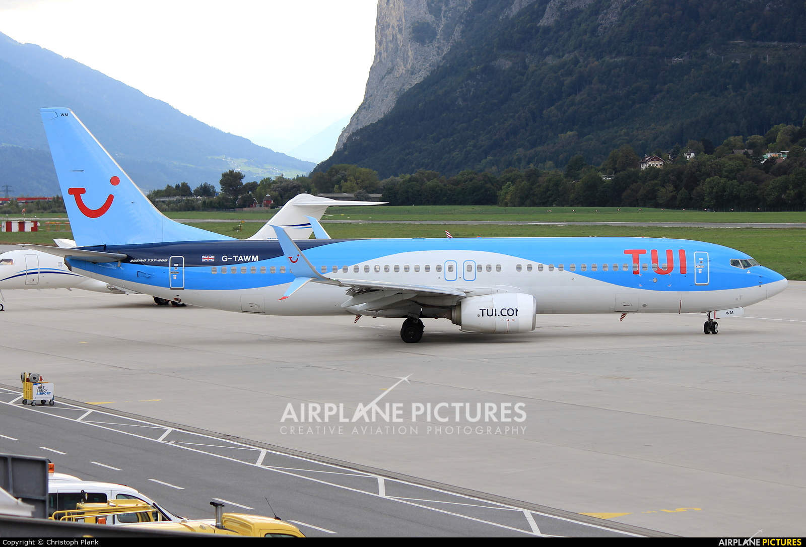 TUI Airways G-TAWM aircraft at Innsbruck