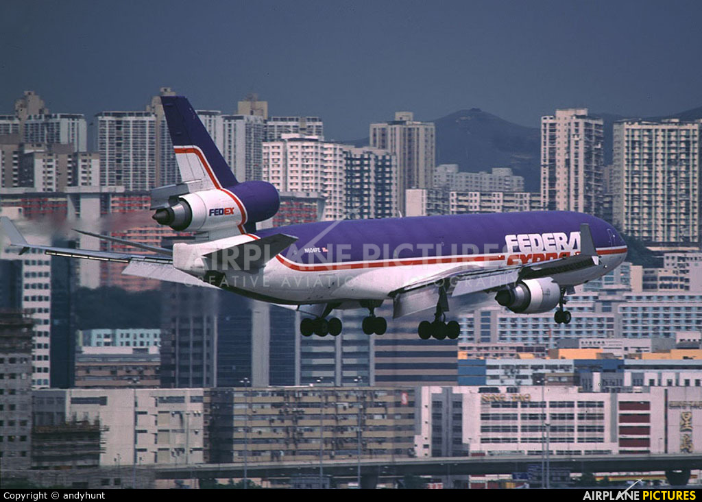 FedEx Federal Express N604FE aircraft at HKG - Kai Tak Intl CLOSED