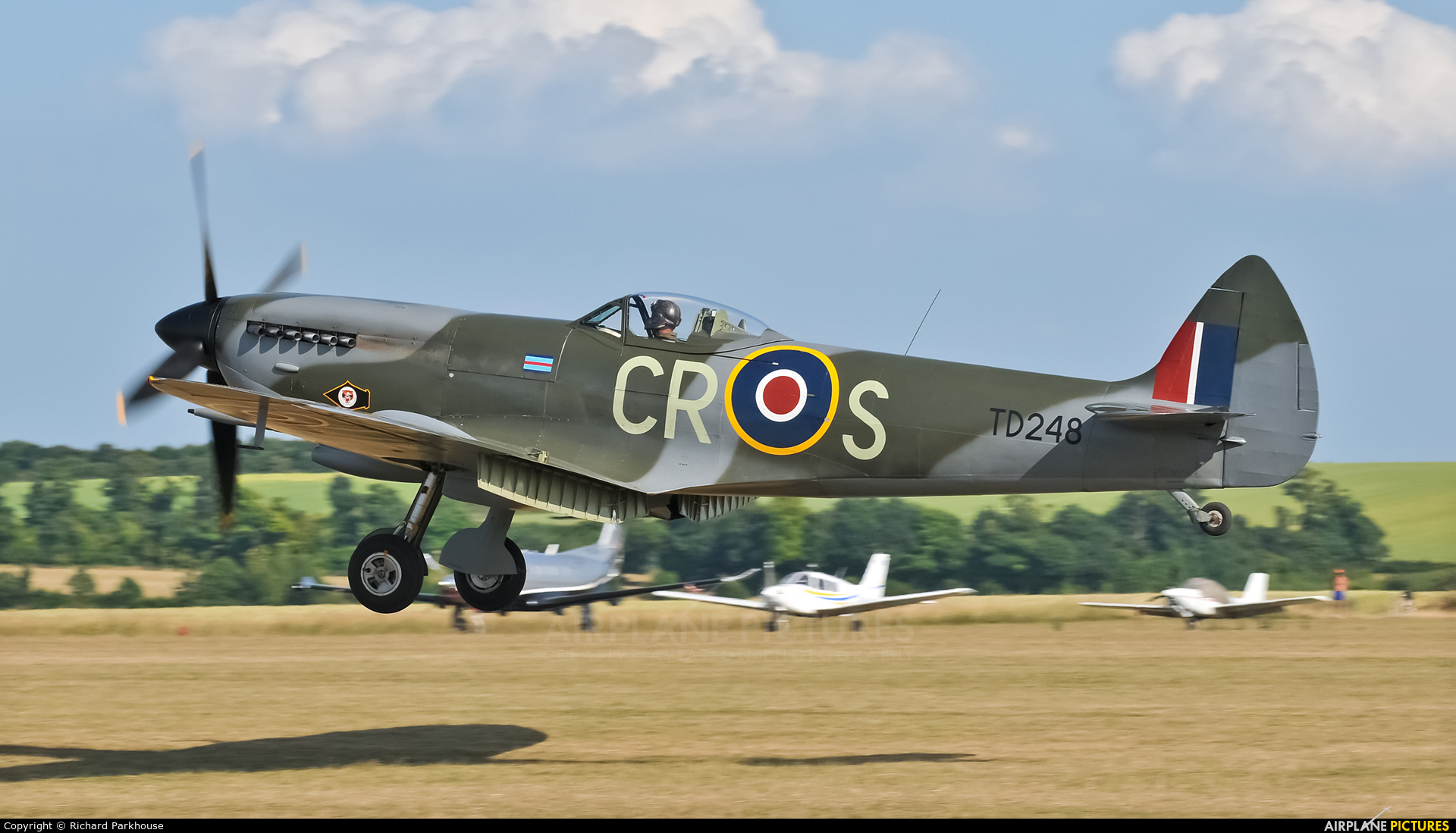 Spitfire G-OXVI aircraft at Duxford