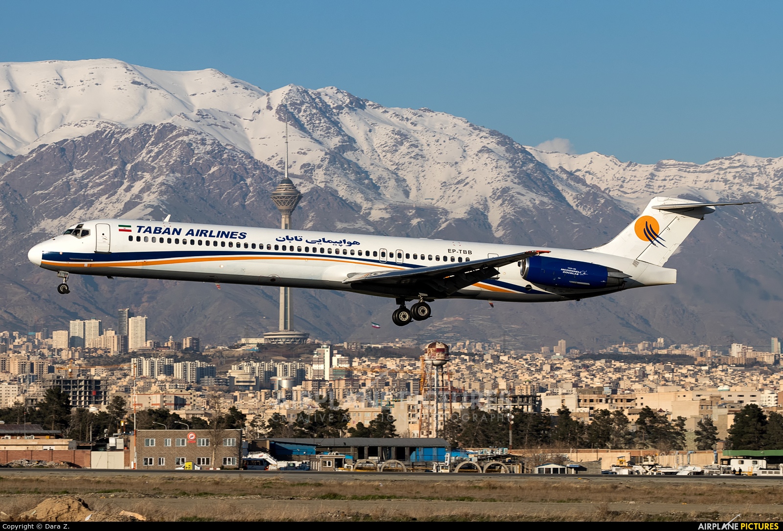 Taban Airlines EP-TBB aircraft at Tehran - Mehrabad Intl