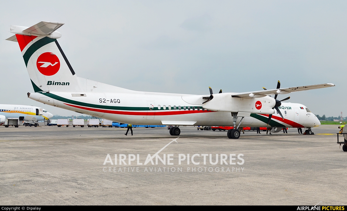 Biman Bangladesh S2-AGQ aircraft at Kolkatta