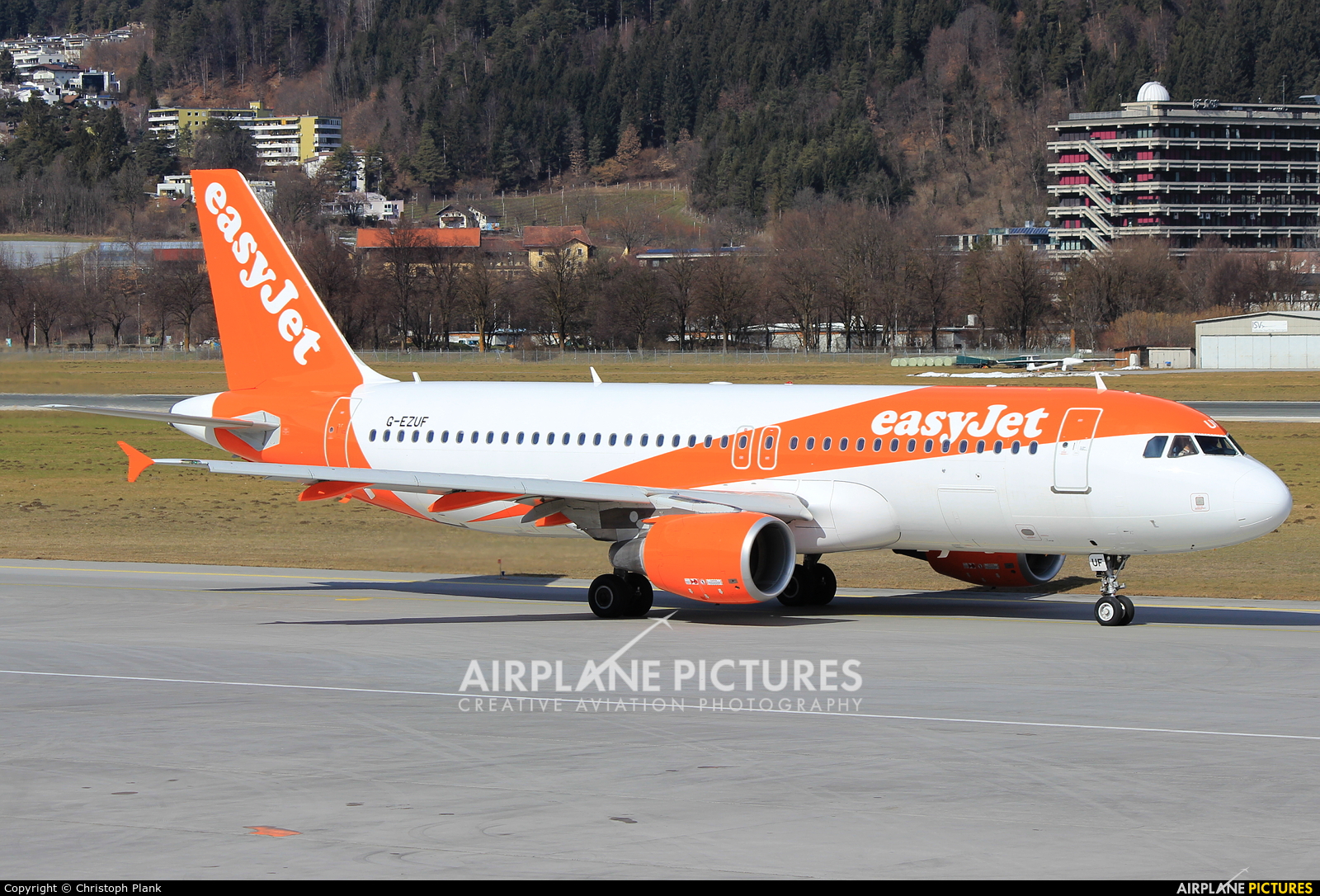 easyJet G-EZUF aircraft at Innsbruck