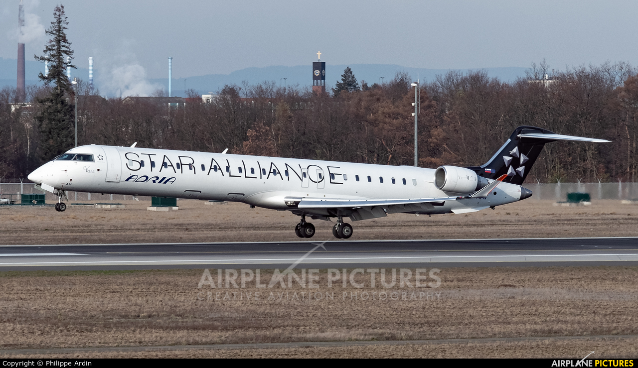 Adria Airways S5-AAV aircraft at Frankfurt