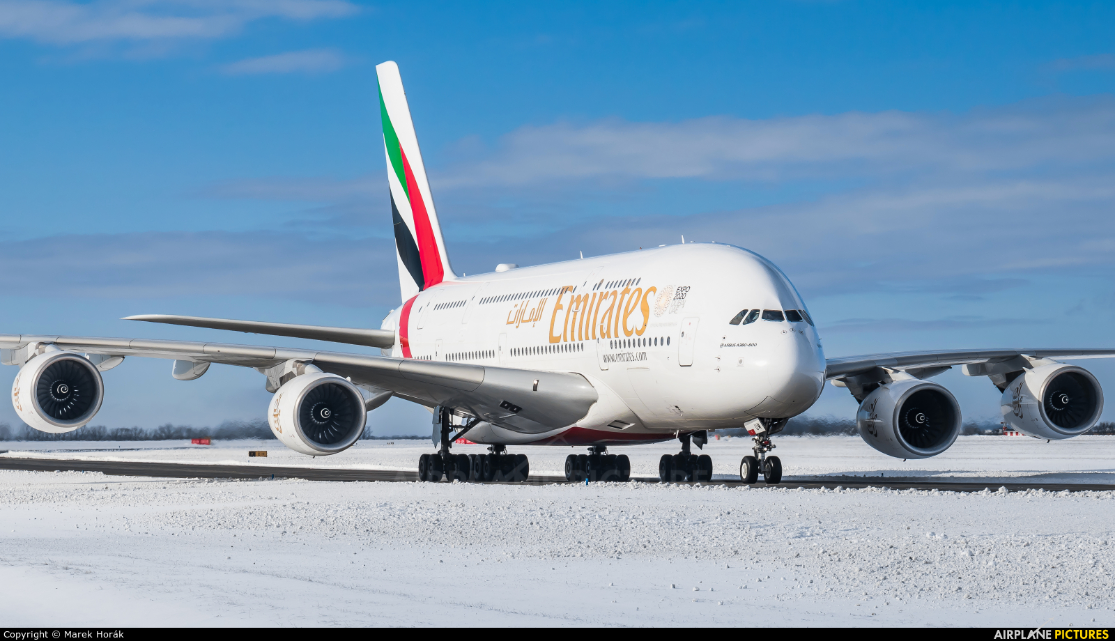 Emirates Airlines A6-EUM aircraft at Prague - Václav Havel