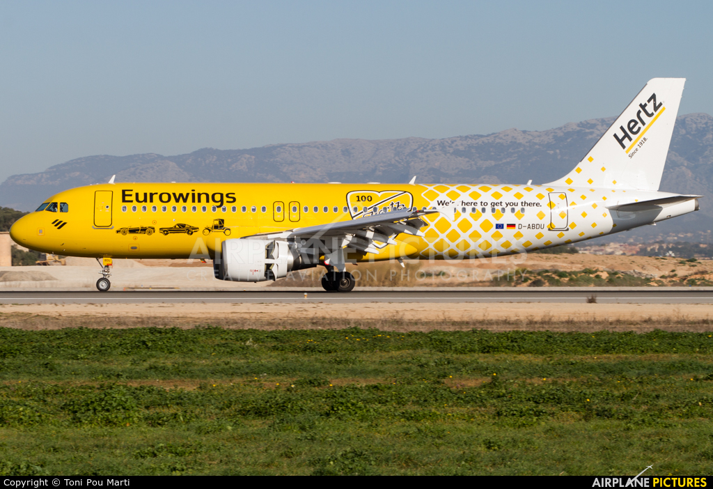 Eurowings D-ABDU aircraft at Palma de Mallorca