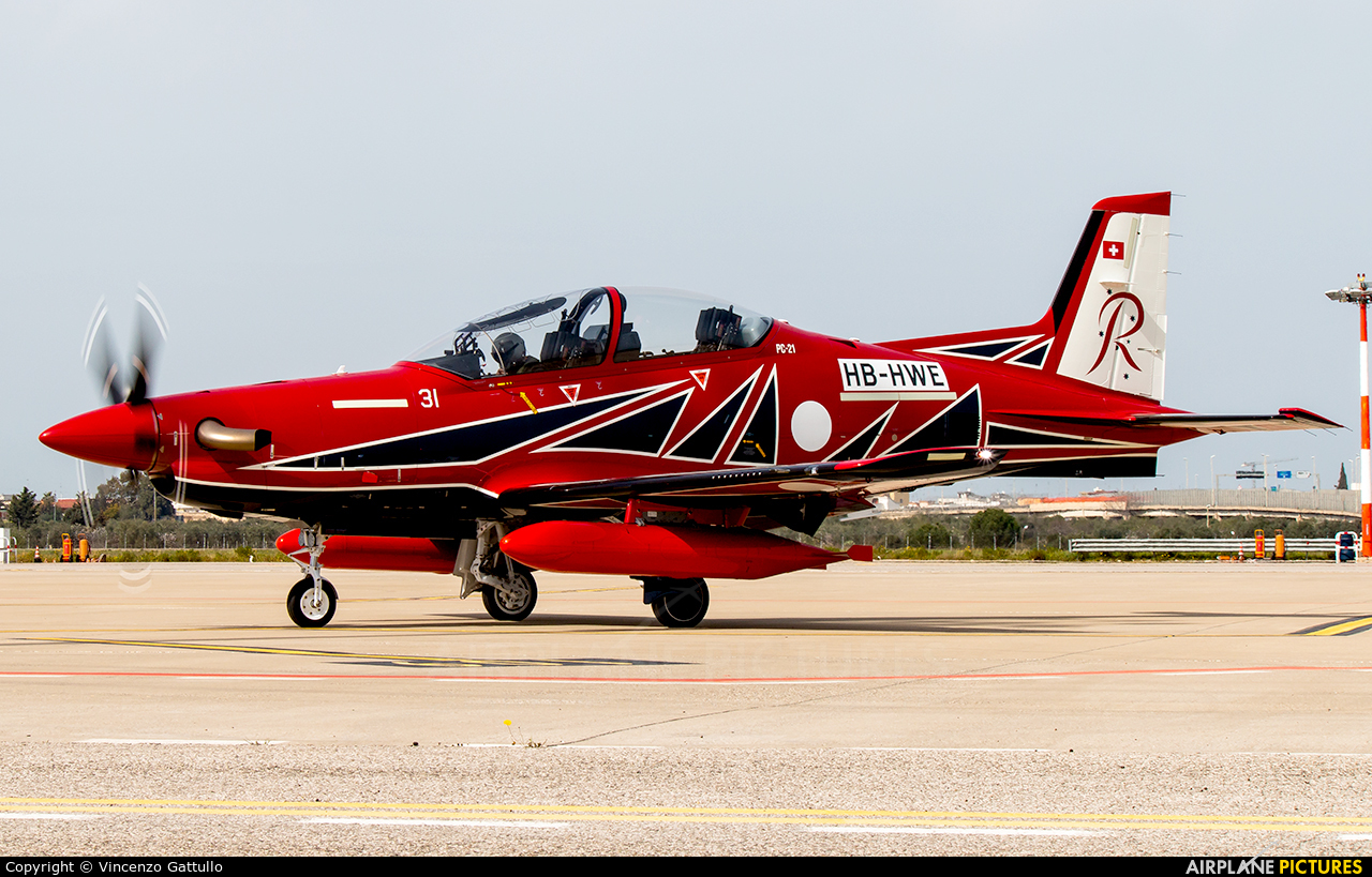 Pilatus HB-HWE aircraft at Bari