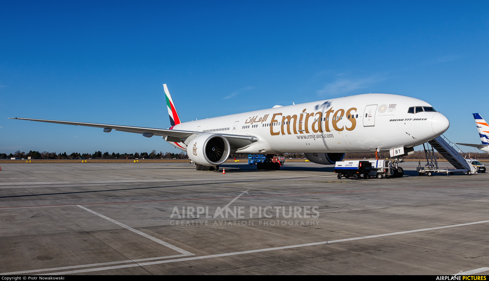 Emirates Airlines A6-EBY aircraft at Warsaw - Frederic Chopin