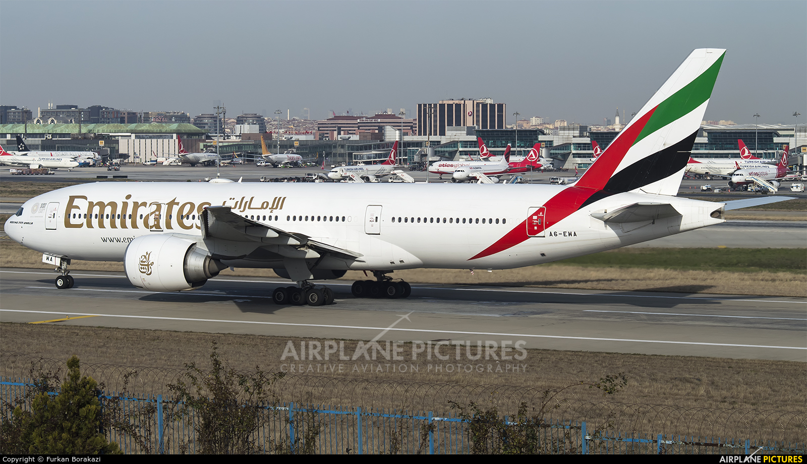 Emirates Airlines A6-EWA aircraft at Istanbul - Ataturk