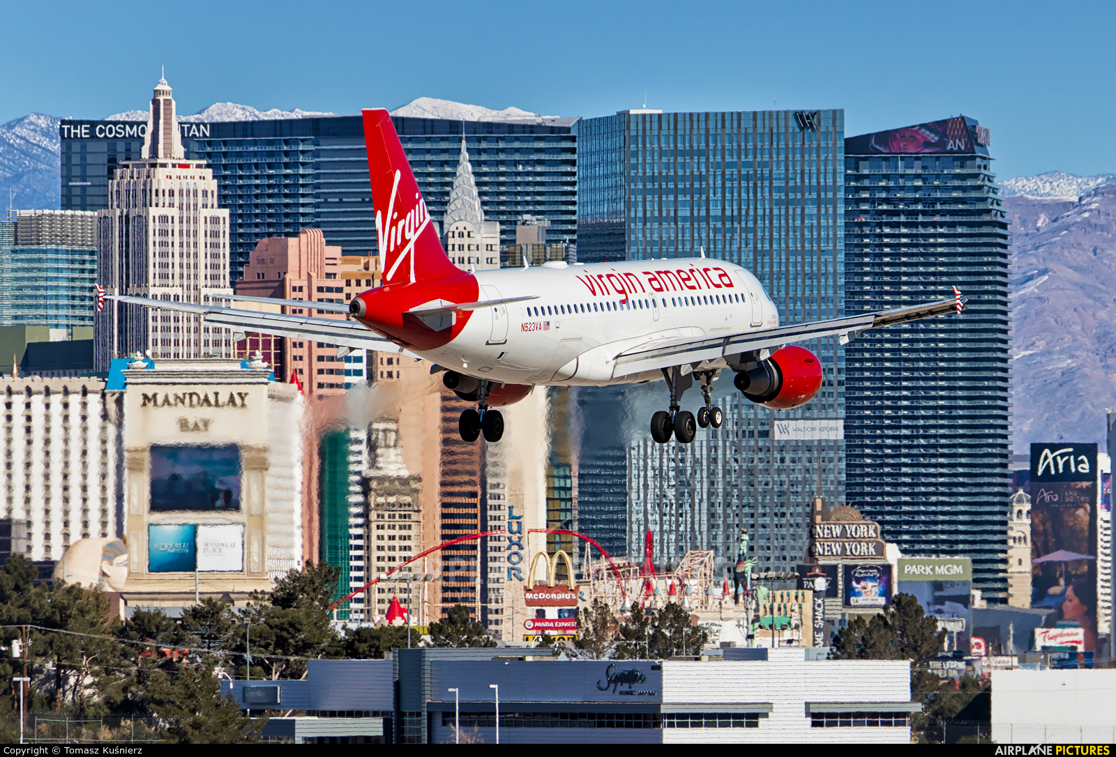 Virgin America N523VA aircraft at Las Vegas - McCarran Intl
