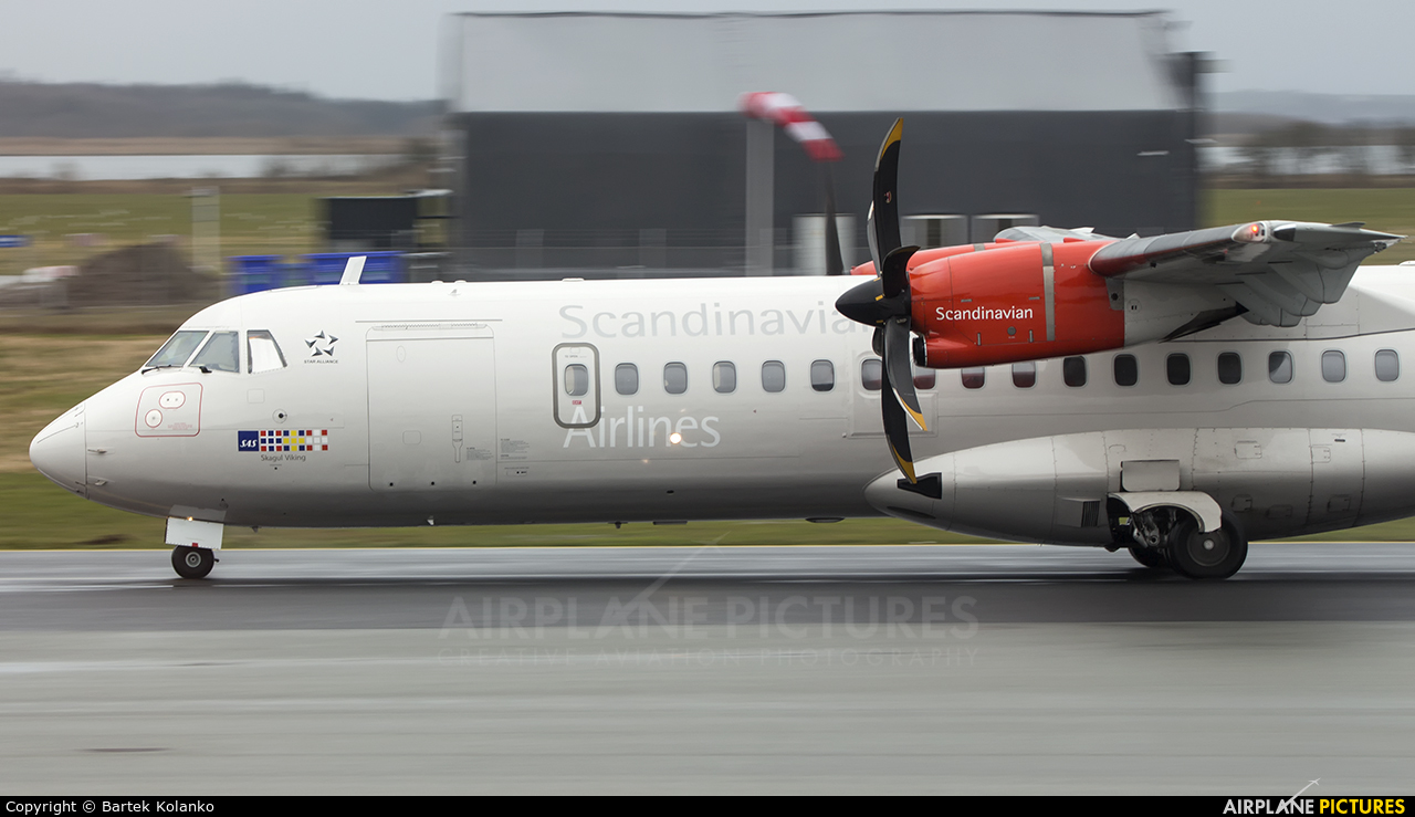 SAS - Scandinavian Airlines ES-ATC aircraft at Aalborg