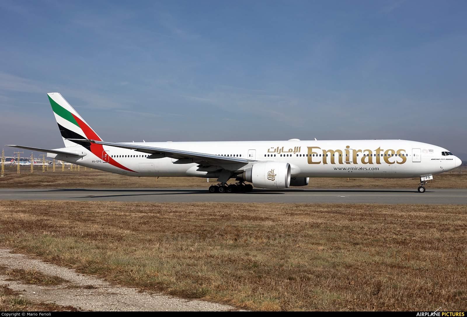 Emirates Airlines A6-EPG aircraft at Milan - Malpensa