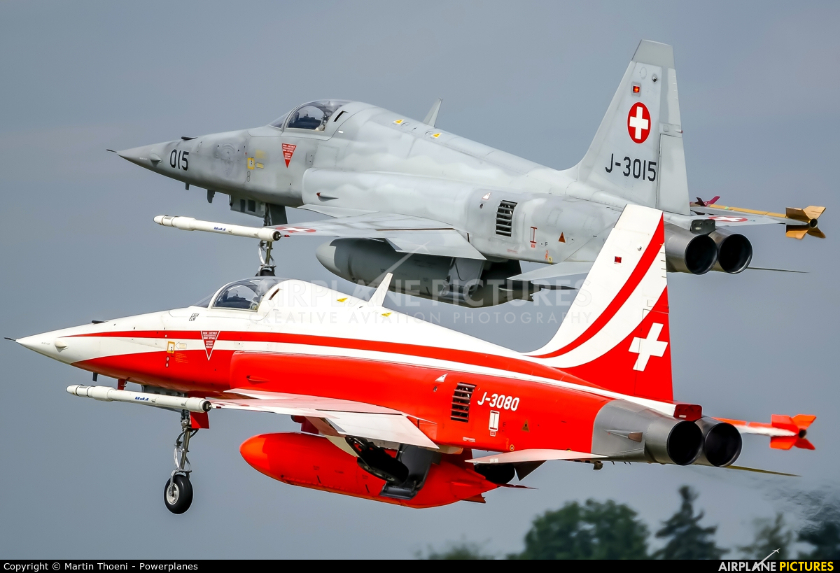 Switzerland - Air Force:  Patrouille de Suisse J-3080 aircraft at Payerne