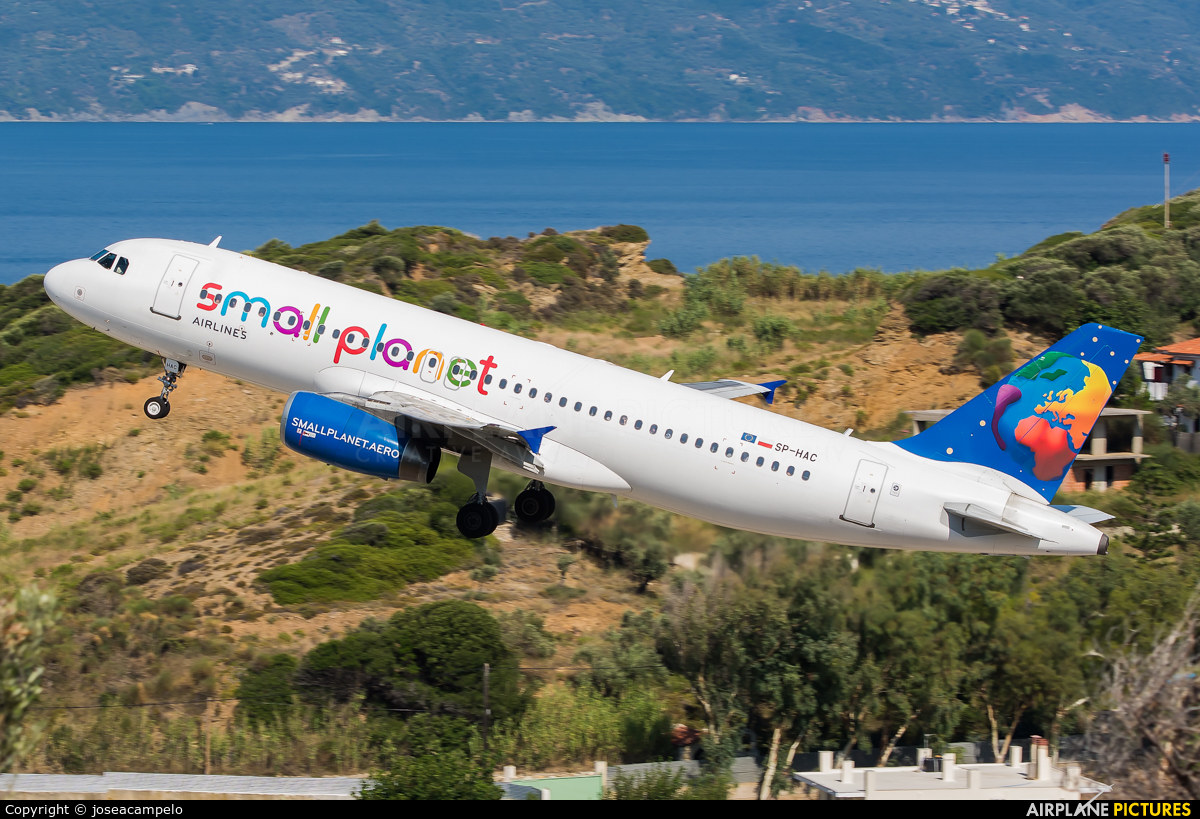 Small Planet Airlines SP-HAC aircraft at Skiathos