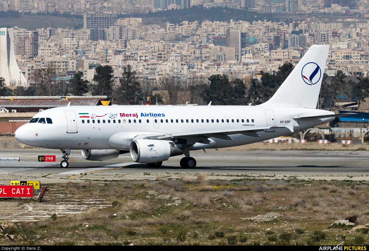 Meraj Airlines EP-SSP aircraft at Tehran - Mehrabad Intl