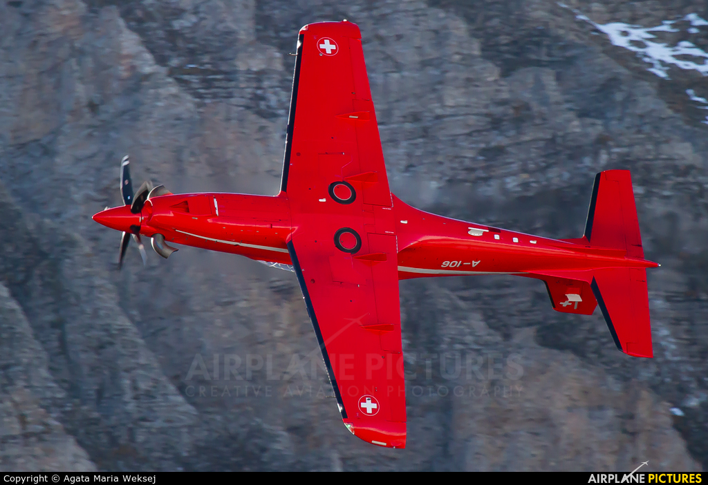 Switzerland - Air Force A-106 aircraft at Axalp - Ebenfluh Range