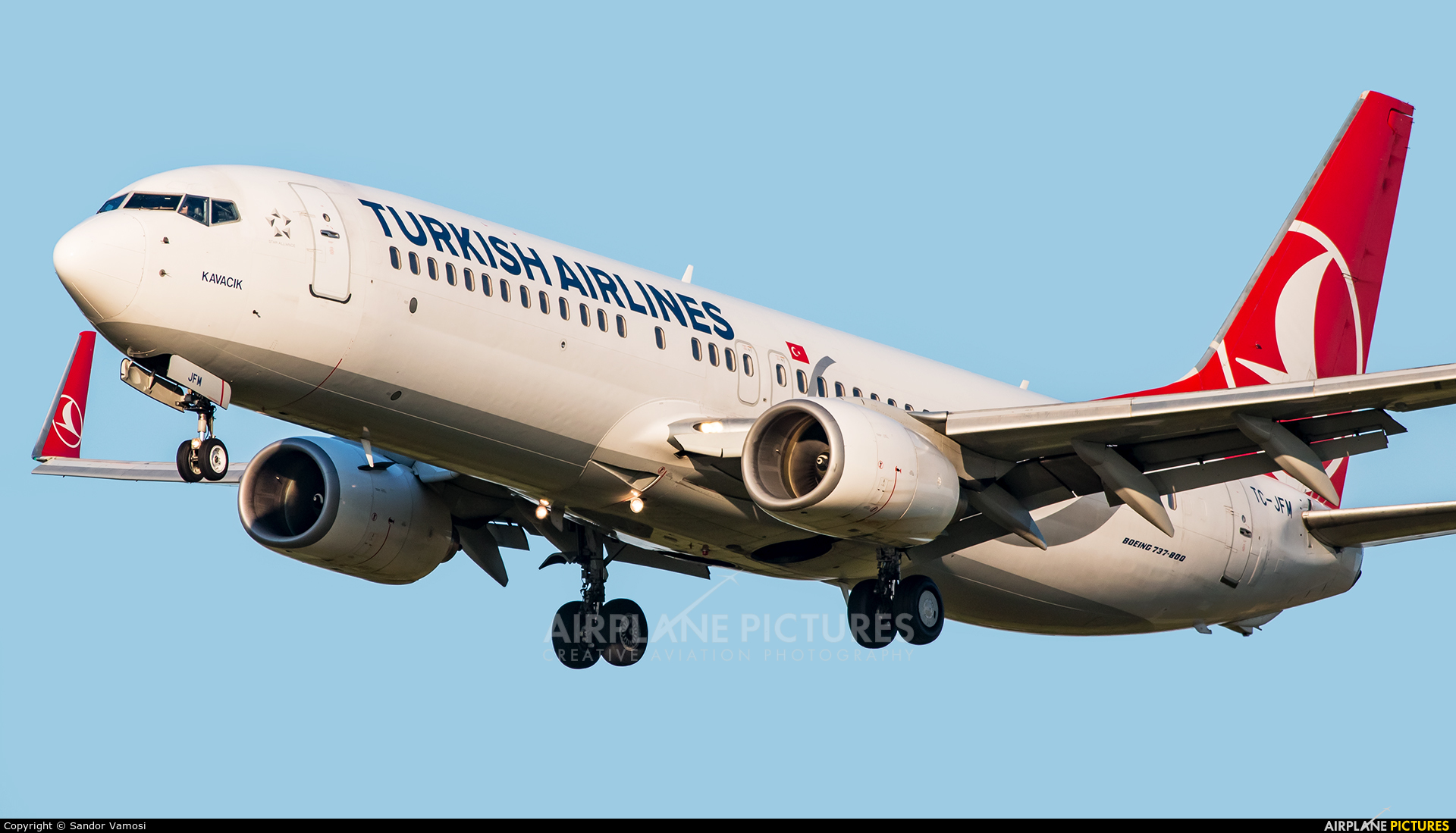 Turkish Airlines TC-JFM aircraft at Budapest Ferenc Liszt International Airport
