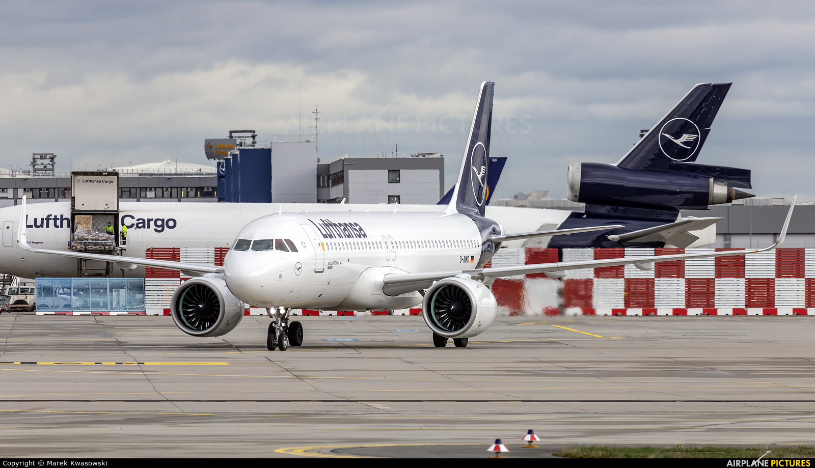 Lufthansa D-AINO aircraft at Frankfurt