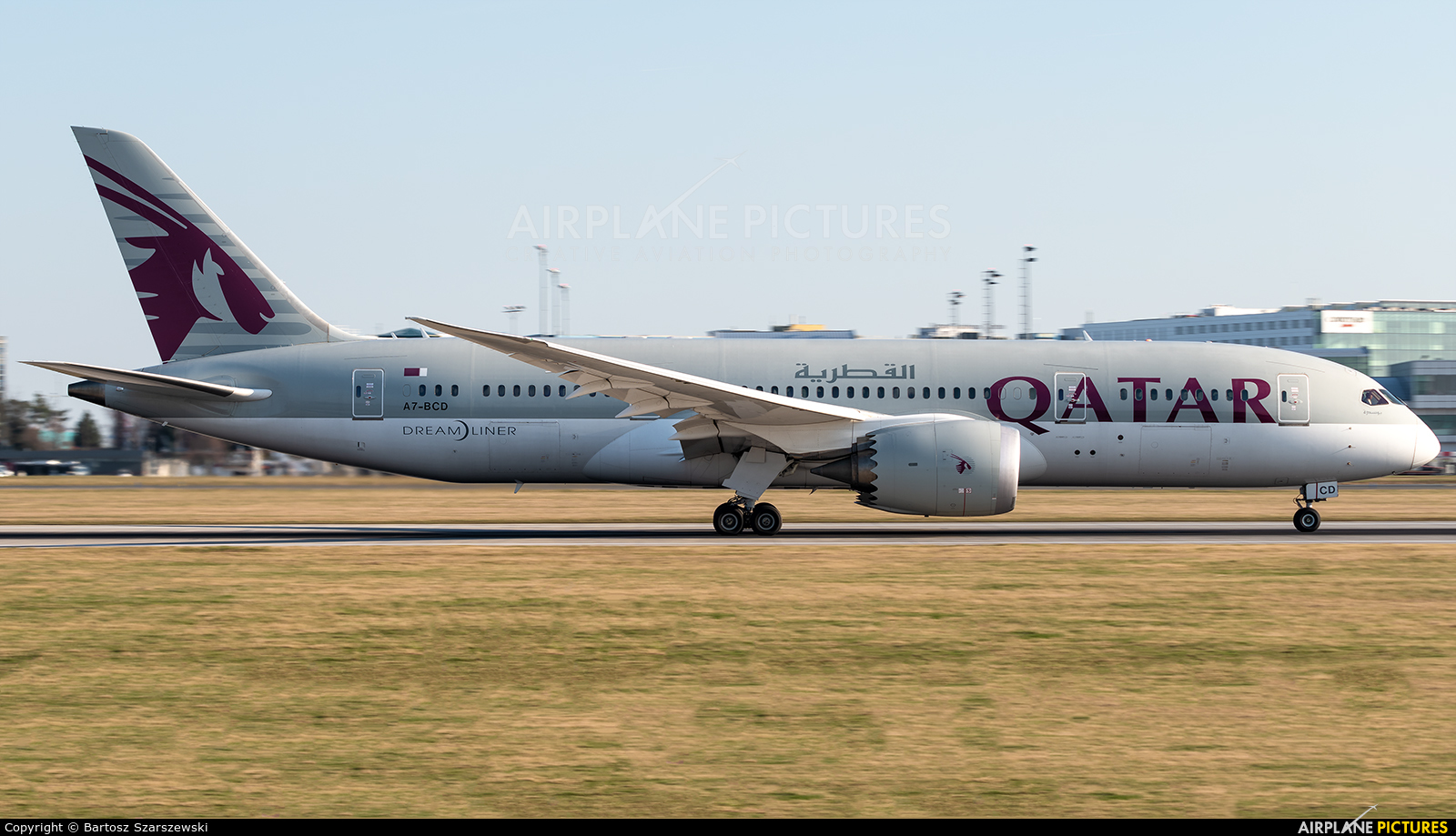Qatar Airways A7-BCD aircraft at Prague - Václav Havel