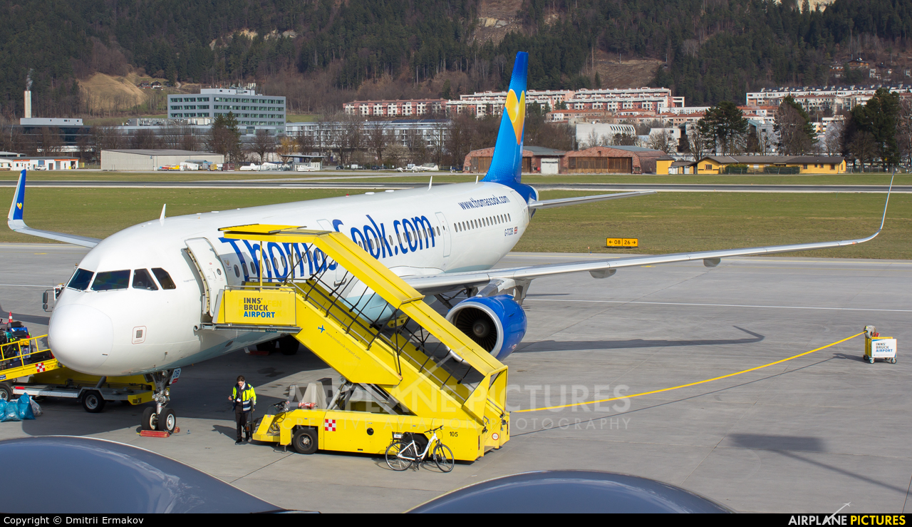 Thomas Cook G-TCDB aircraft at Innsbruck
