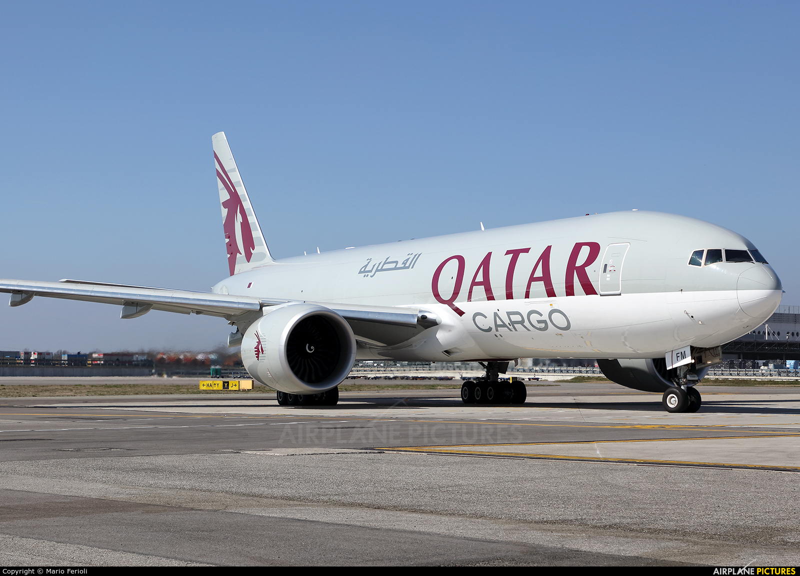 Qatar Airways Cargo A7-BFM aircraft at Milan - Malpensa