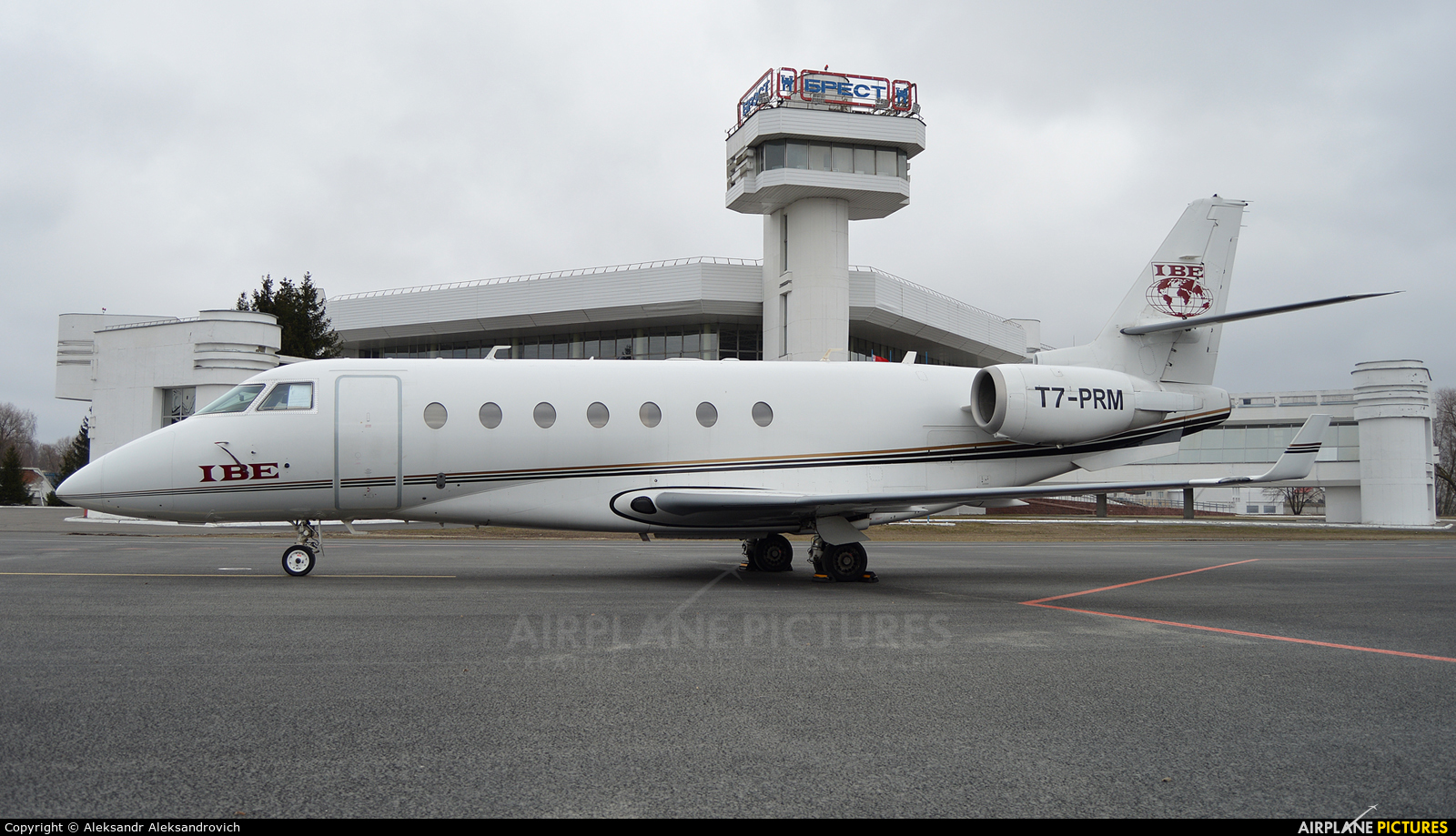 Private T7-PRM aircraft at Brest Airport