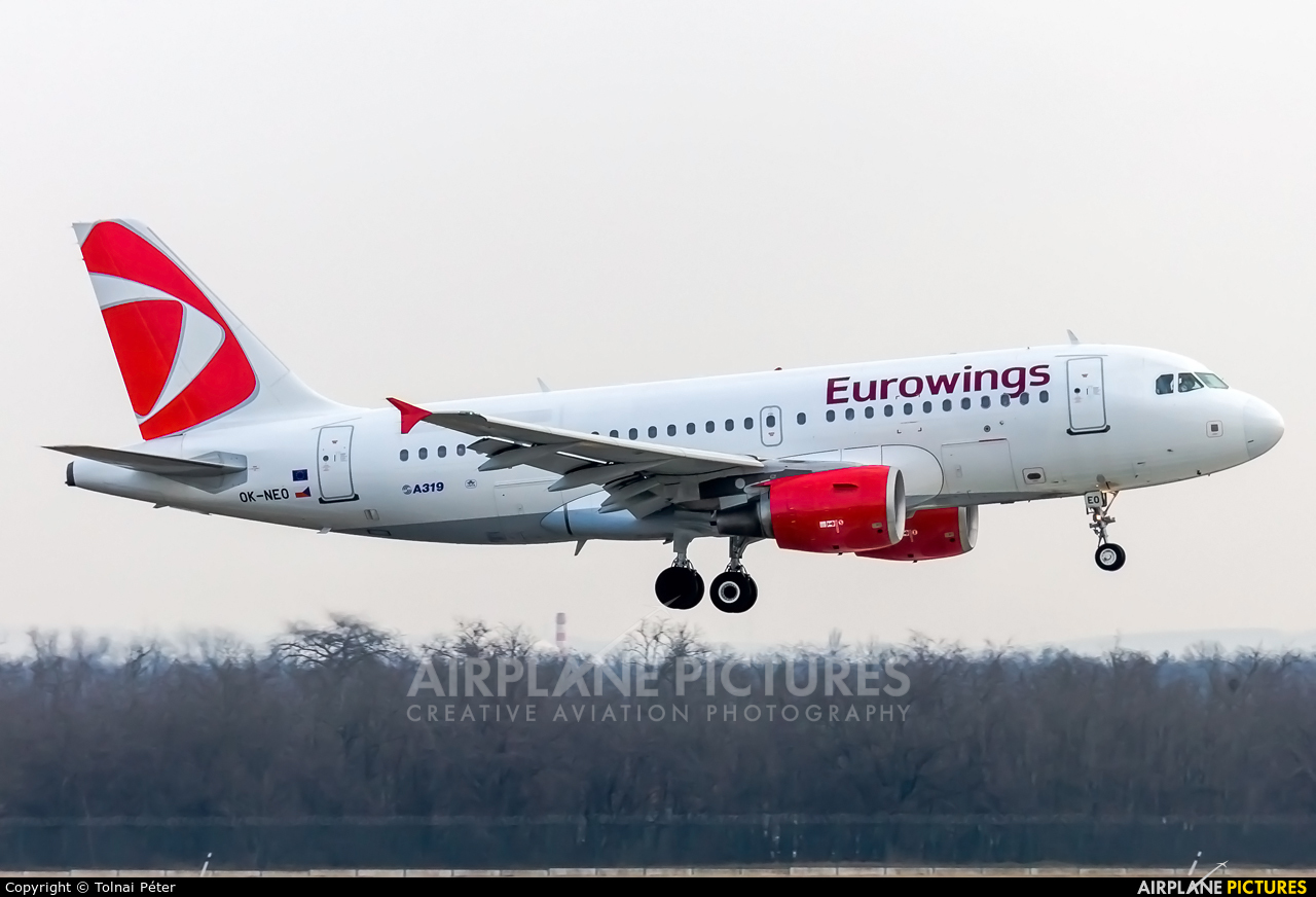 Eurowings OK-NEO aircraft at Budapest Ferenc Liszt International Airport