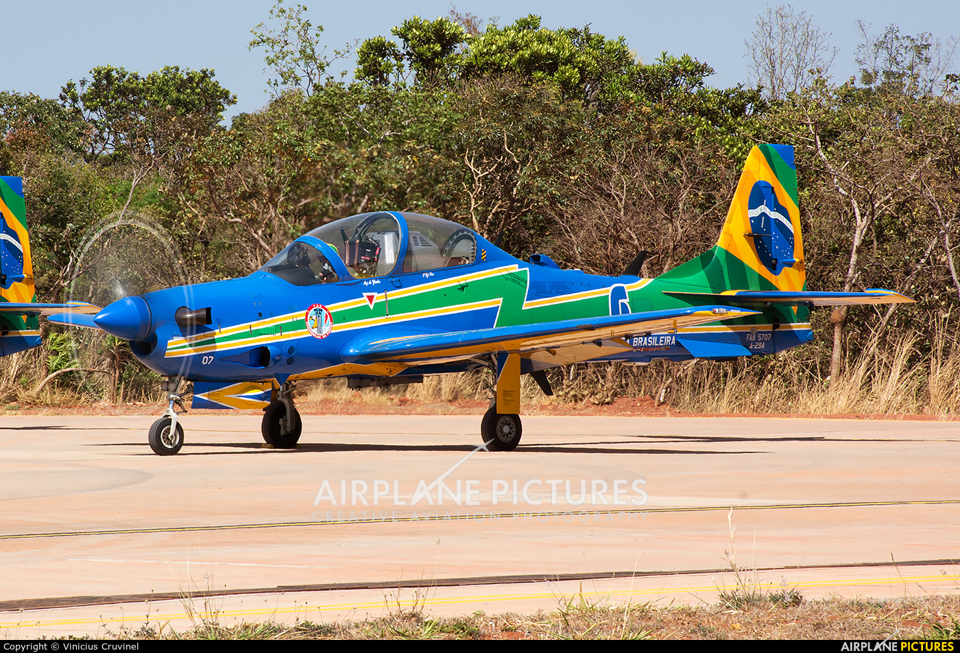 Brazil - Air Force "Esquadrilha da Fumaça" FAB5707 aircraft at Brasília - Presidente Juscelino Kubitschek Intl