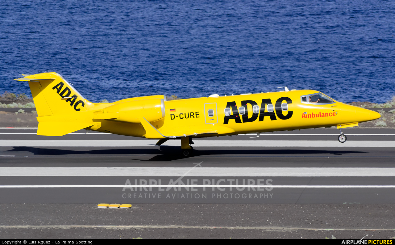 ADAC Luftrettung D-CURE aircraft at Santa Cruz de La Palma