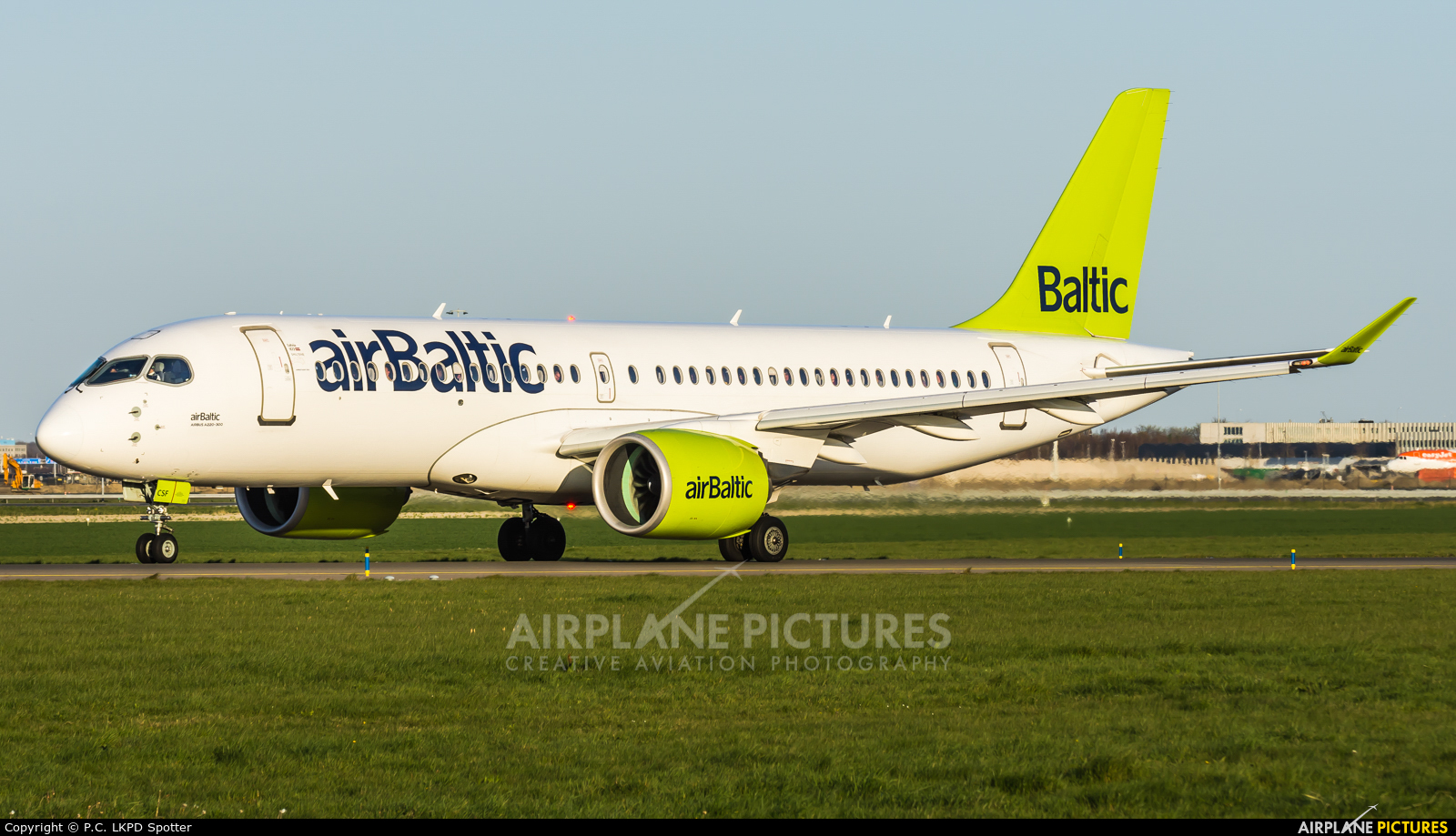 Air Baltic YL-CSF aircraft at Amsterdam - Schiphol