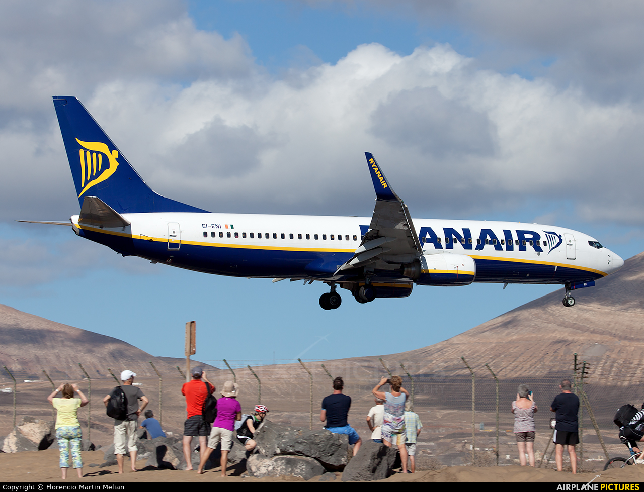 Ryanair EI-ENI aircraft at Lanzarote - Arrecife