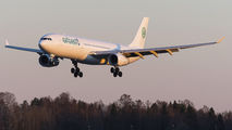 Rare visit of Orbest A333 to Oslo title=
