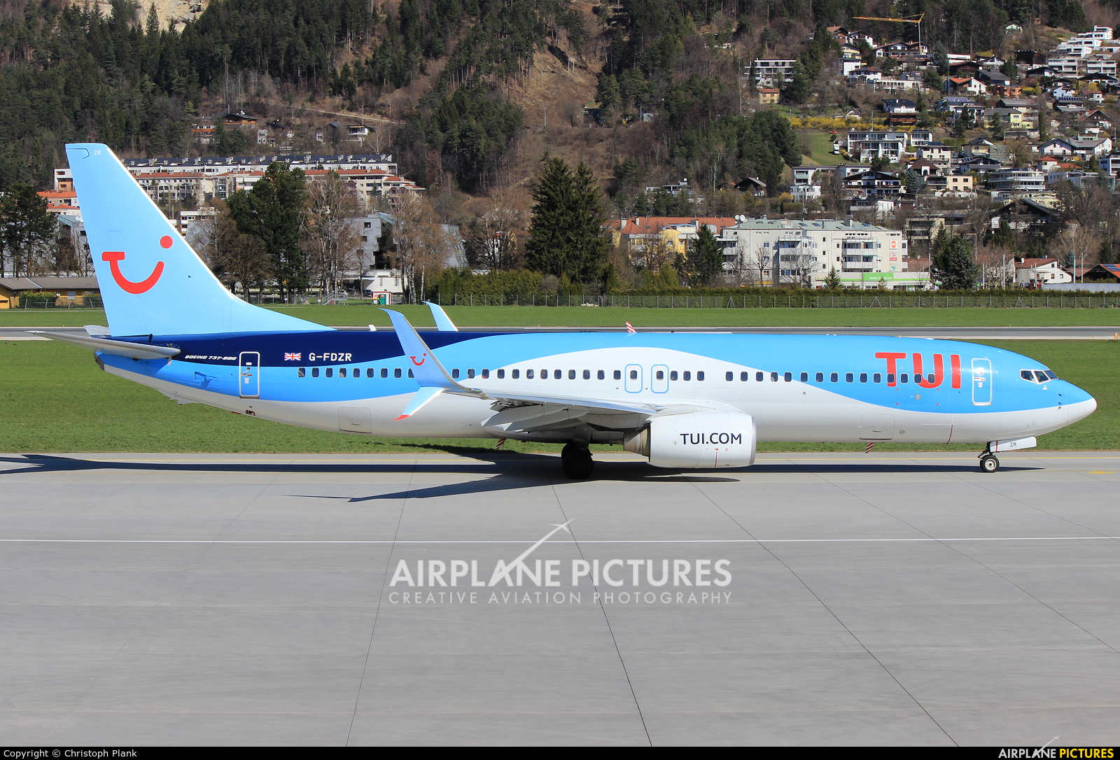 TUI Airways G-FDZR aircraft at Innsbruck