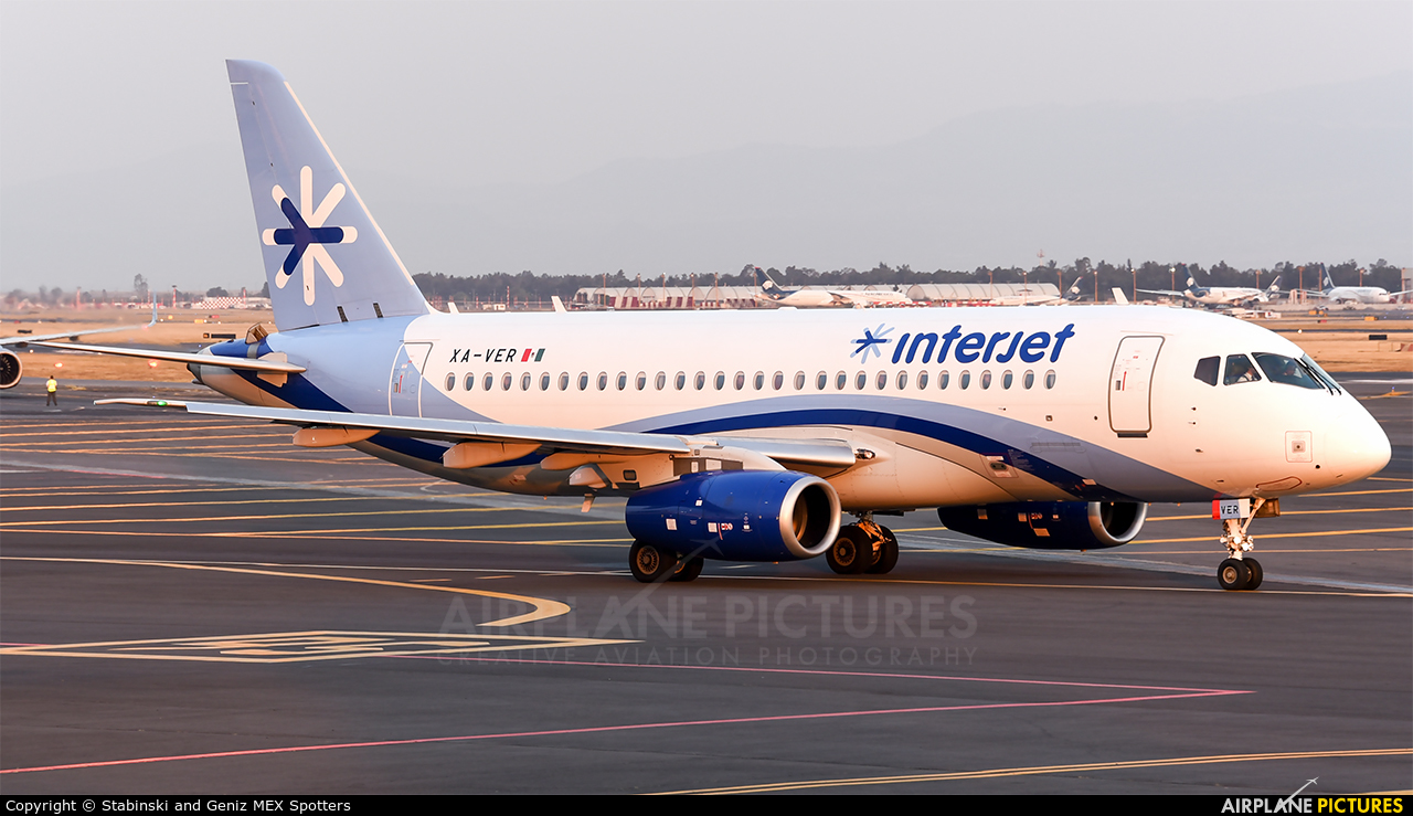 Interjet XA-VER aircraft at Mexico City - Licenciado Benito Juarez Intl