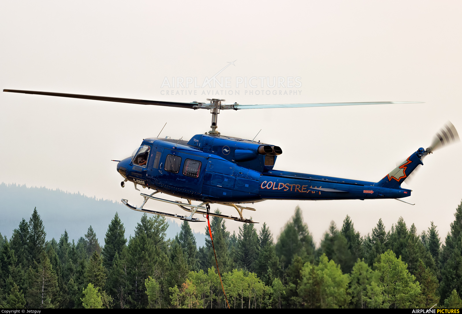Coldstream Helicopters C-GBSF aircraft at 108 Mile Ranch, BC