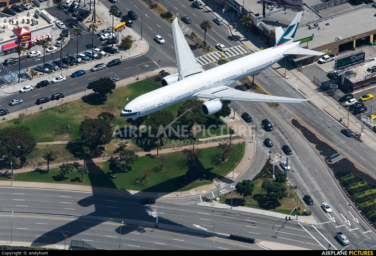 Cathay Pacific B-KQG aircraft at Los Angeles Intl