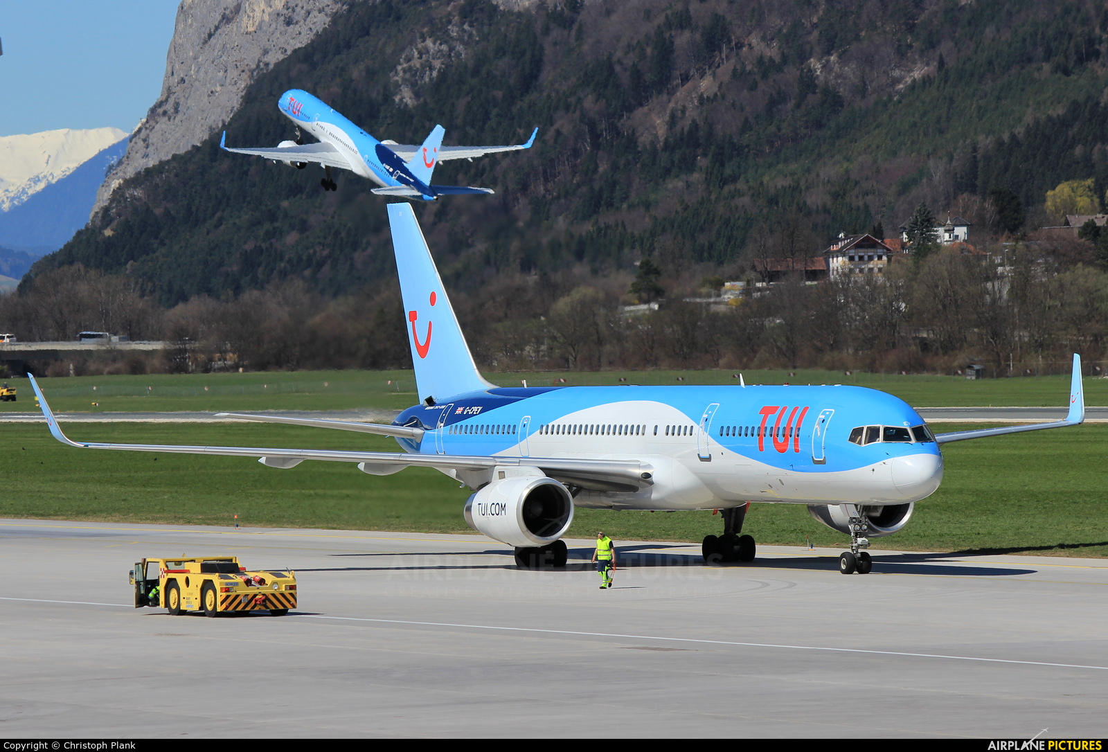 TUI Airways G-CPEV aircraft at Innsbruck
