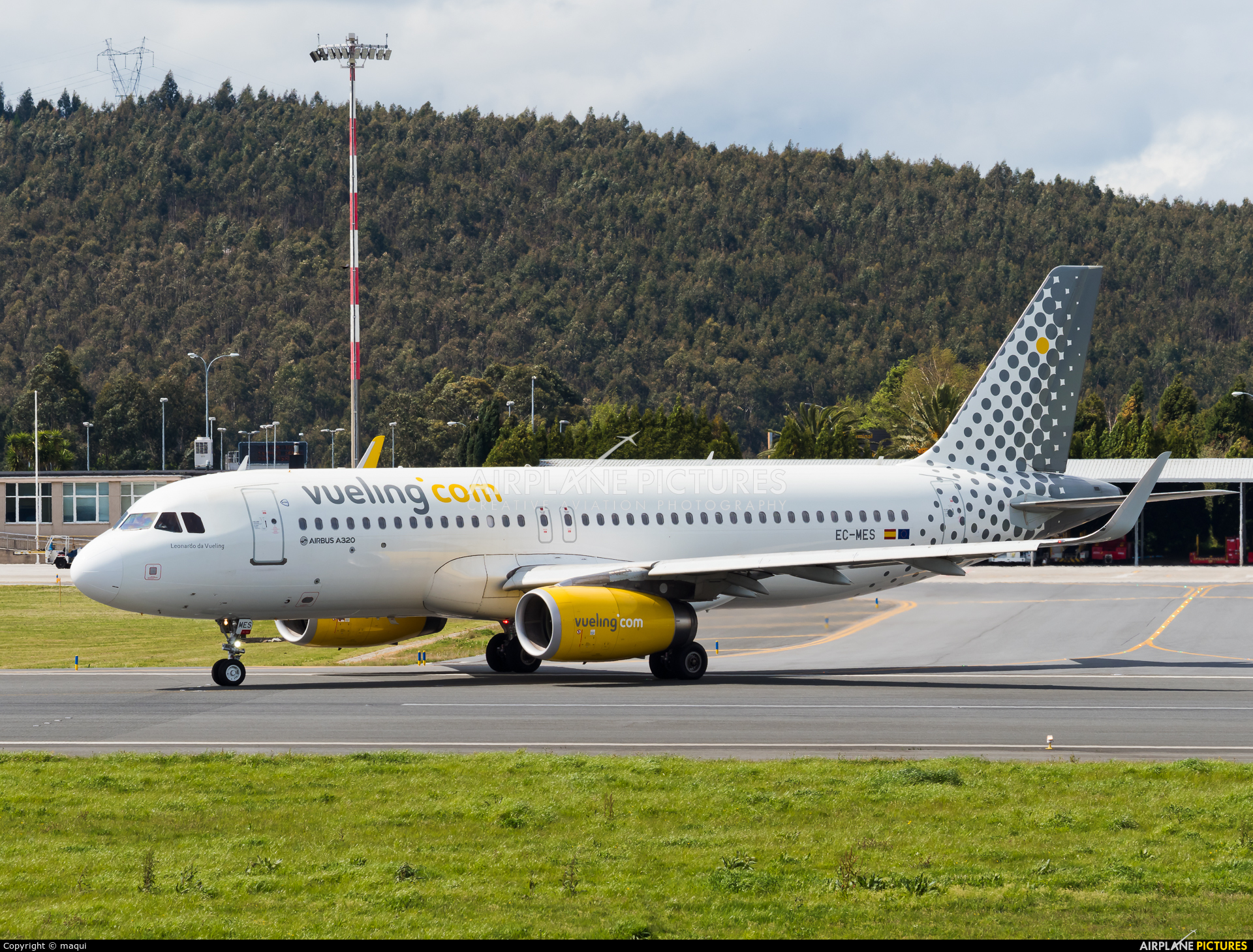 Vueling Airlines EC-MES aircraft at La Coruña
