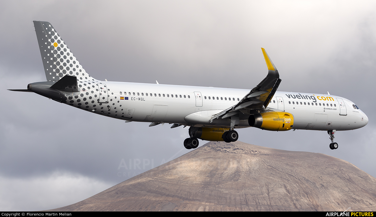 Vueling Airlines EC-MQL aircraft at Lanzarote - Arrecife