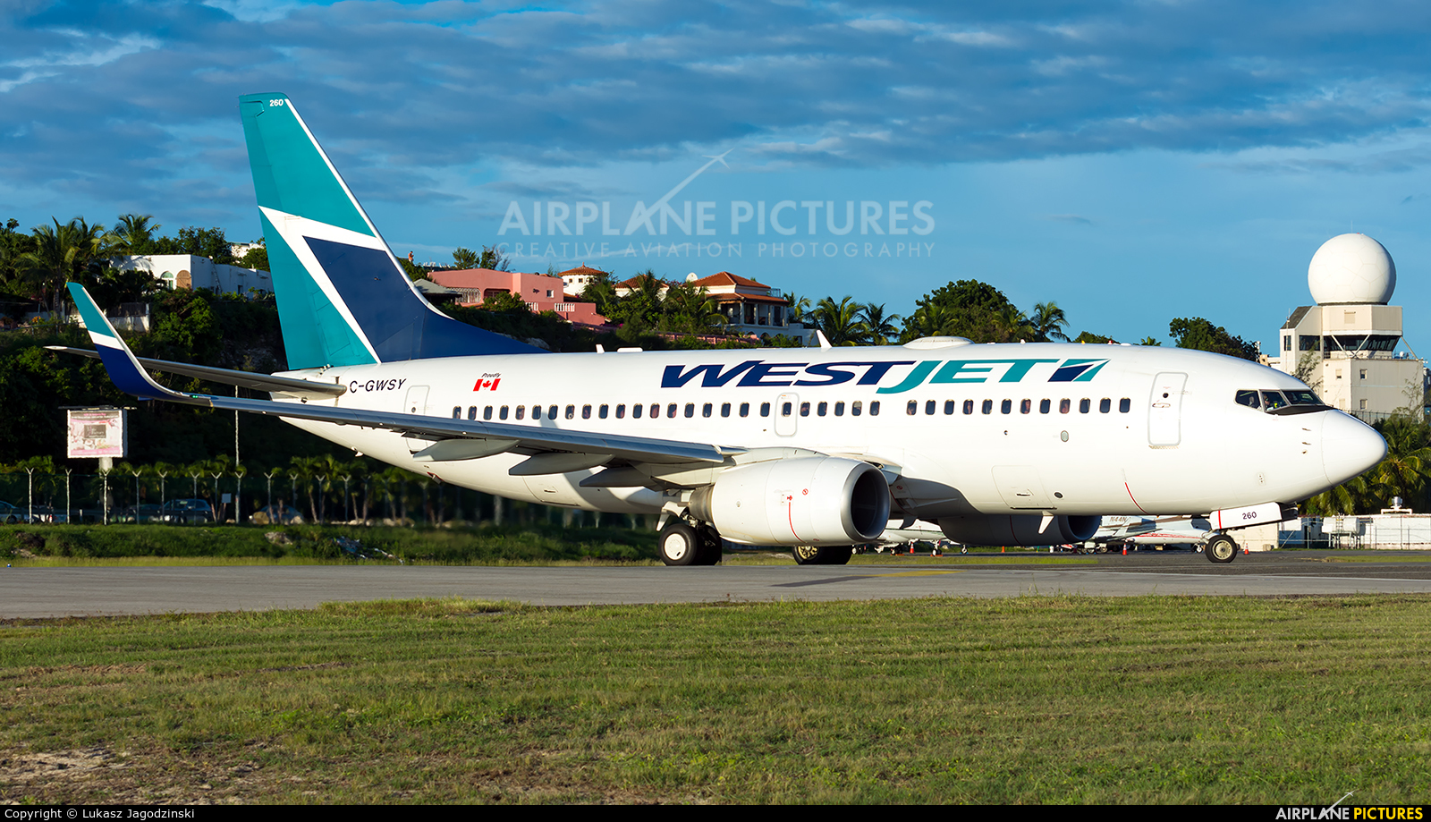 WestJet Airlines C-GWSY aircraft at Sint Maarten - Princess Juliana Intl