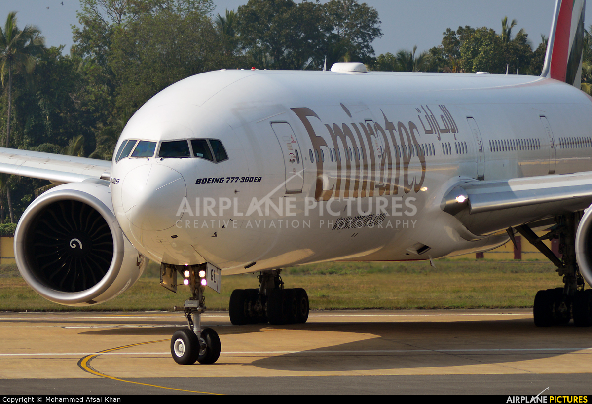 Emirates Airlines A6-EGL aircraft at Trivandrum Intl