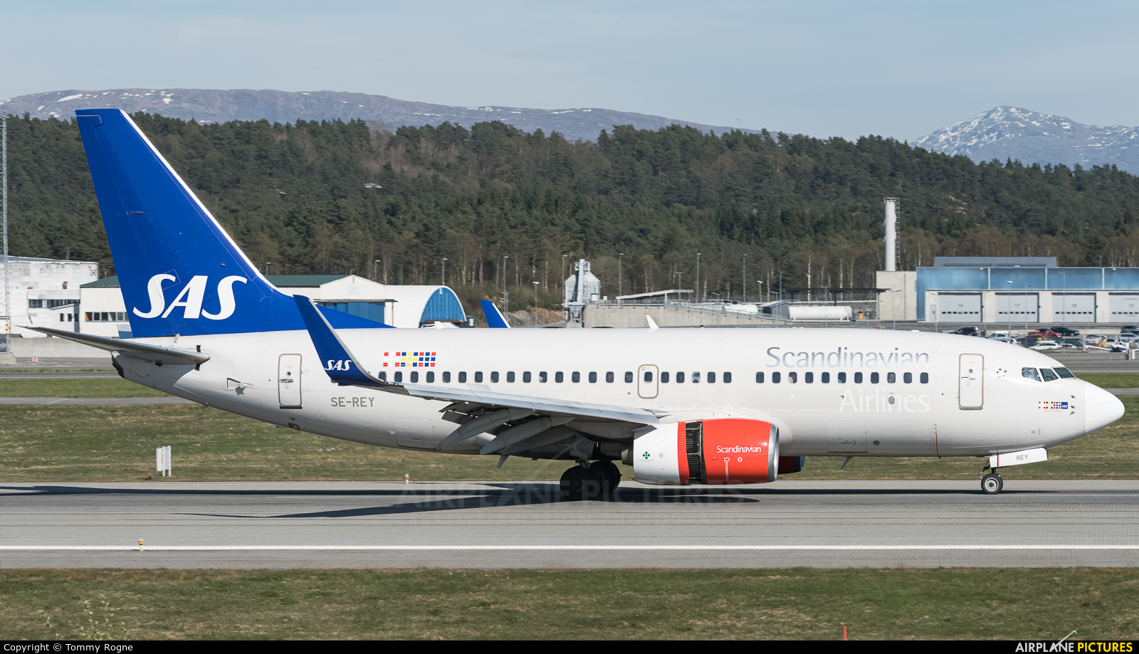 SAS - Scandinavian Airlines SE-RAY aircraft at Bergen - Flesland