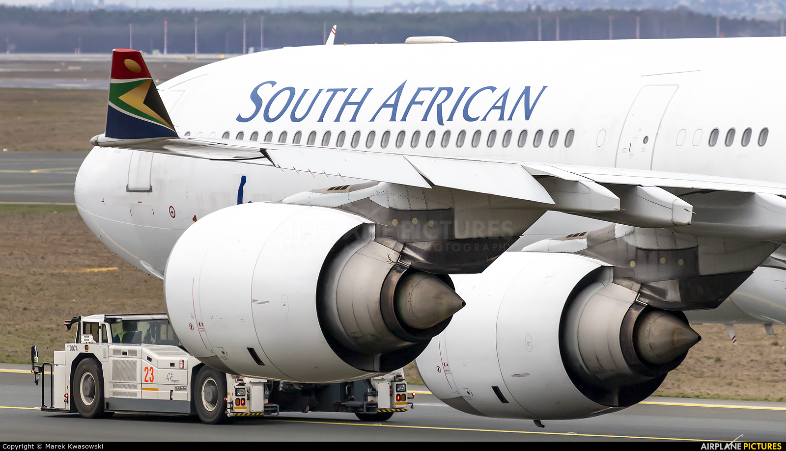 South African Airways ZS-SNE aircraft at Frankfurt