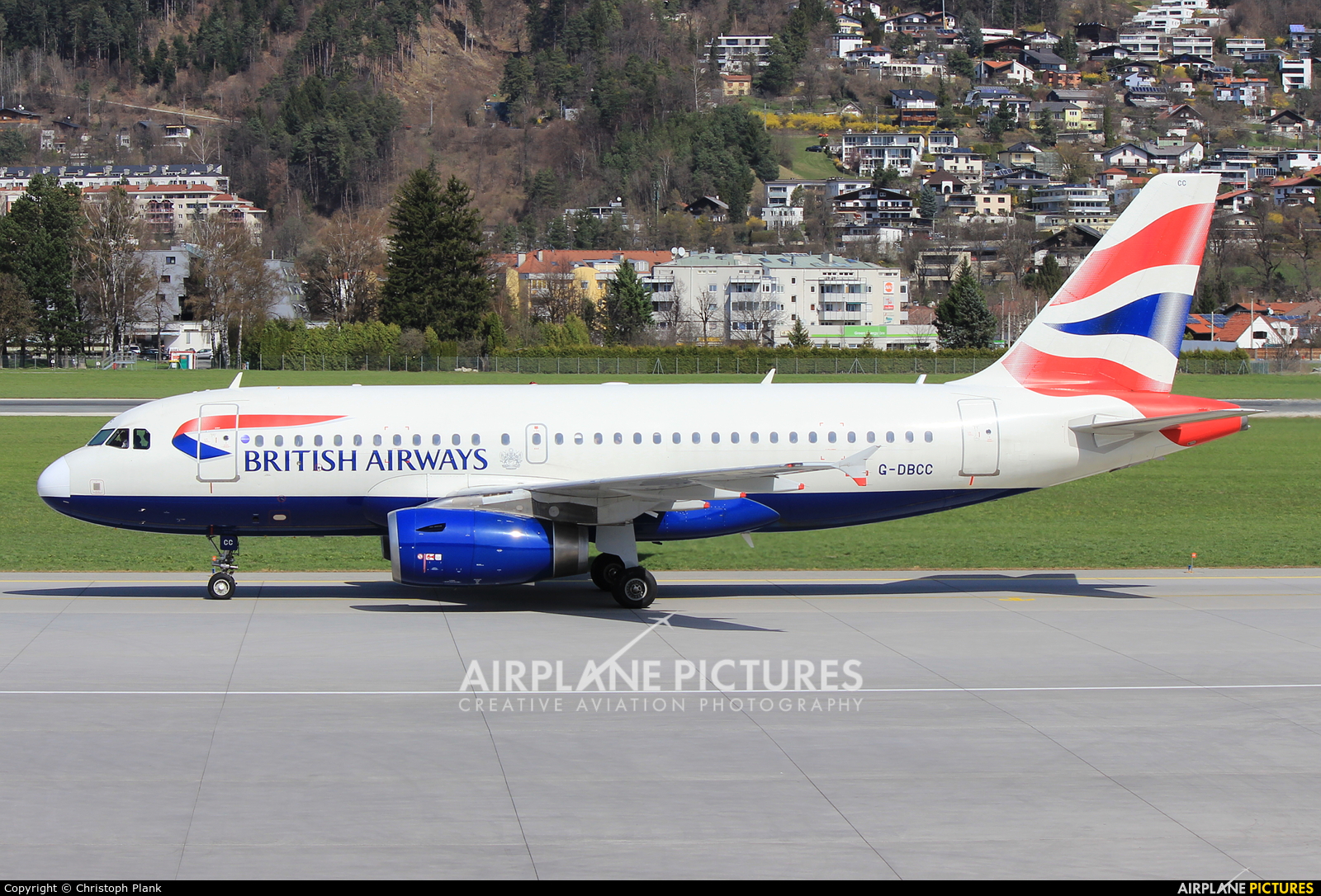 British Airways G-DBCC aircraft at Innsbruck
