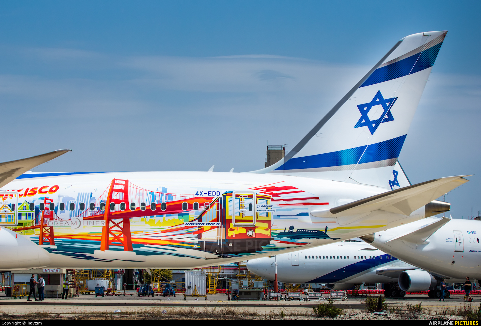 El Al Israel Airlines 4X-EDD aircraft at Tel Aviv - Ben Gurion