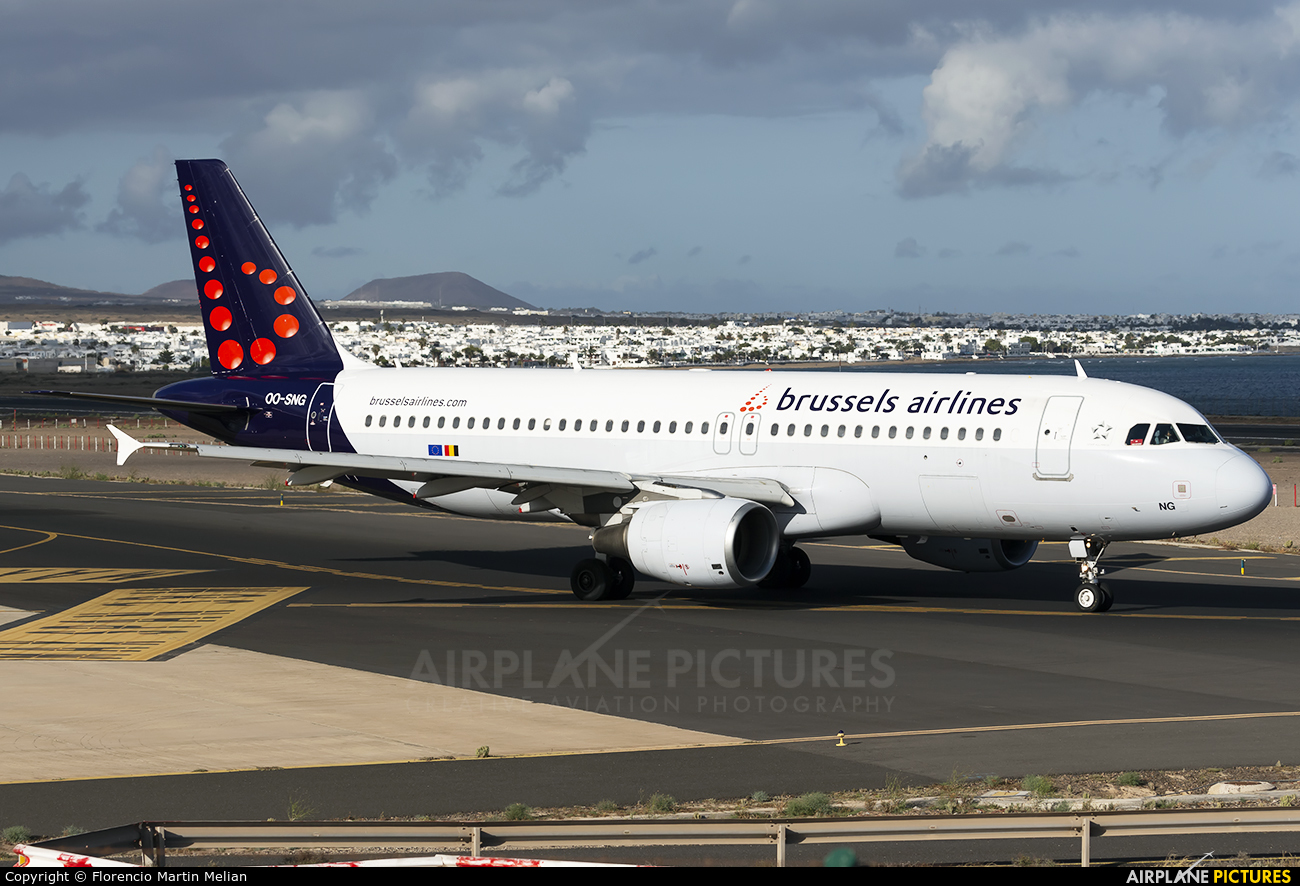 Brussels Airlines OO-SNG aircraft at Lanzarote - Arrecife