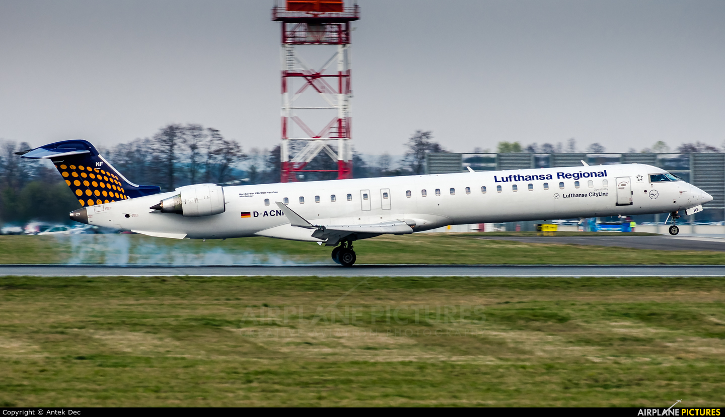 Lufthansa Regional - CityLine D-ACNF aircraft at Wrocław - Copernicus