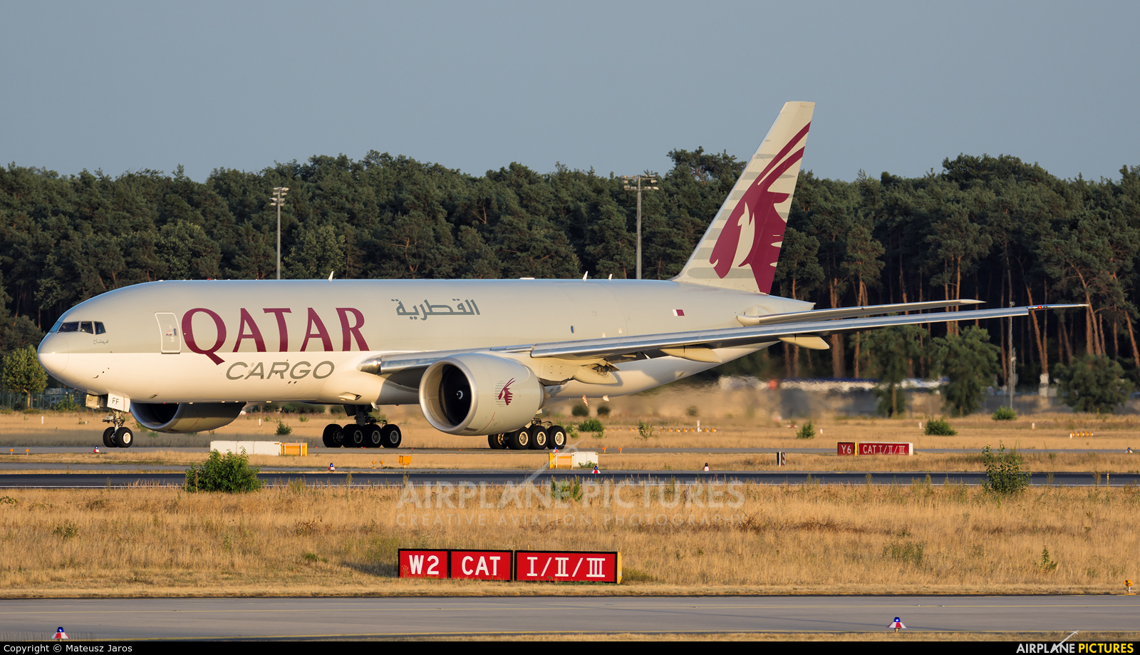Qatar Airways Cargo A7-BFF aircraft at Frankfurt