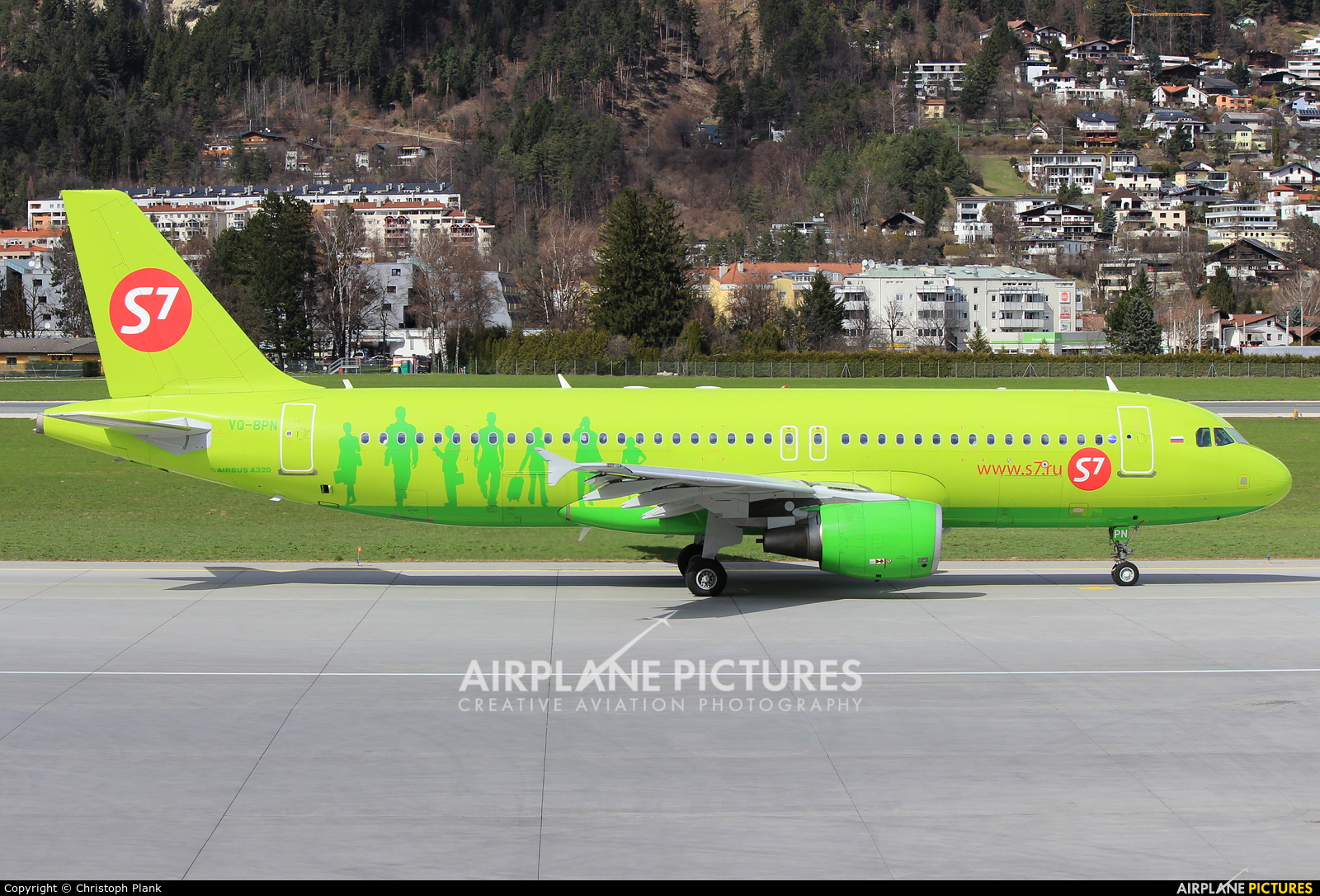 S7 Airlines VQ-BPN aircraft at Innsbruck