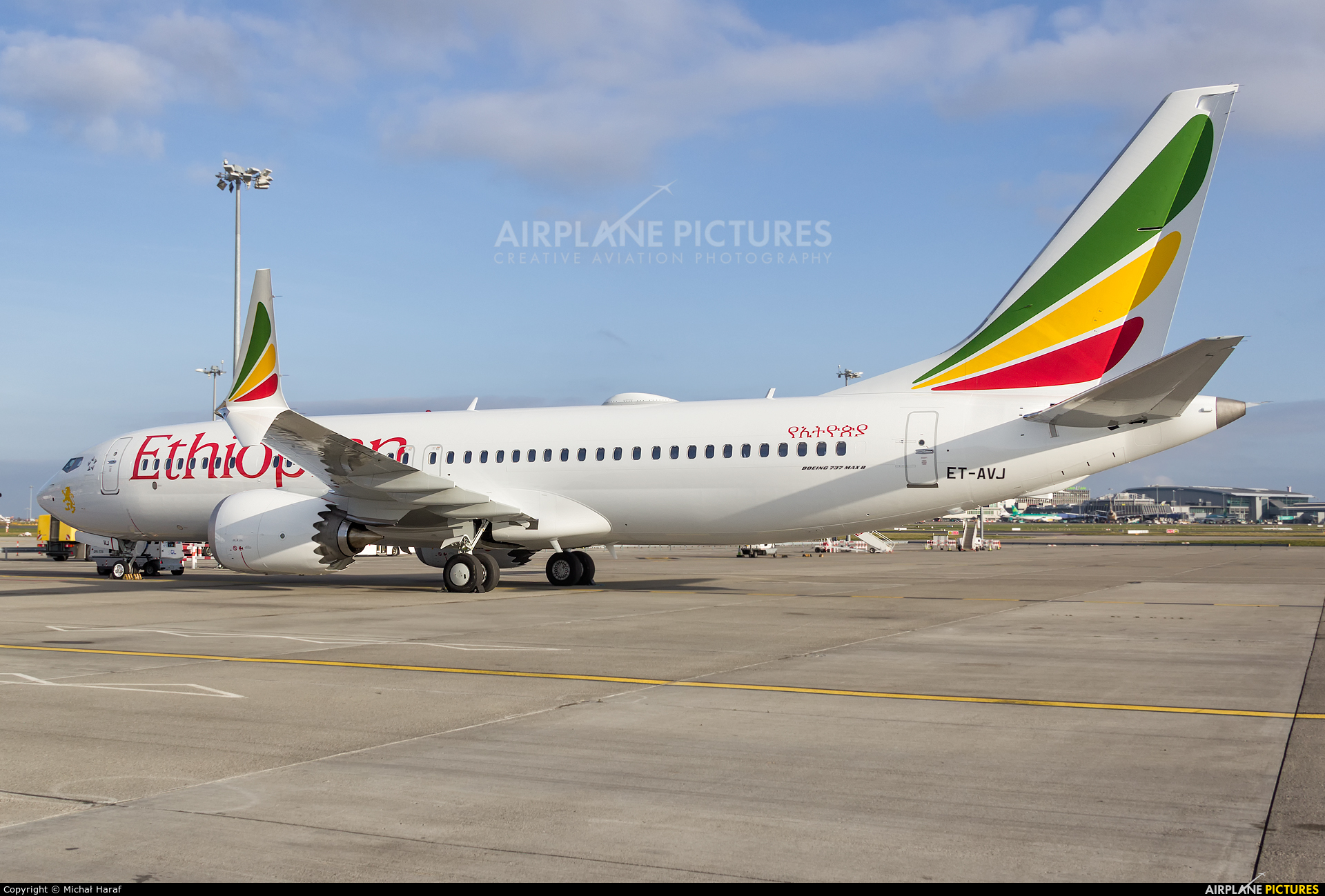 Ethiopian Airlines ET-AVJ aircraft at Dublin